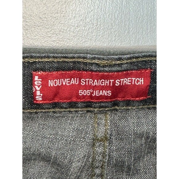 Levi’s 505 Lower Rise Straight Leg Size 10 MIS M Womens Black Denim - Picture 4 of 10